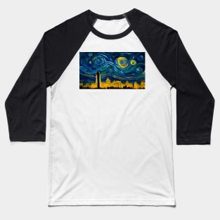 Washington DC skyline like starry night Baseball T-Shirt